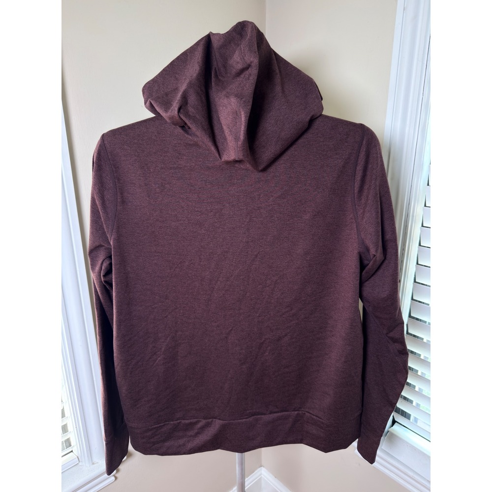 Vuori Halo Essential Full Zip Hoodie Mahogany Heather Burgundy Womens Large NWOT - Picture 3 of 5